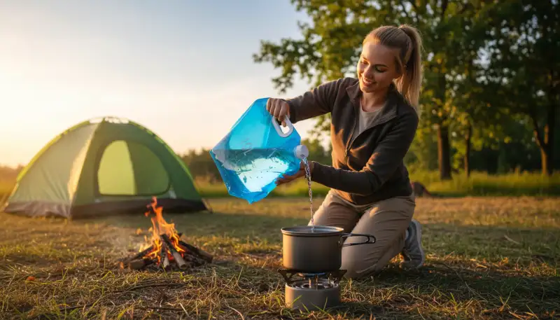 Clevere Wasserversorgung beim Camping