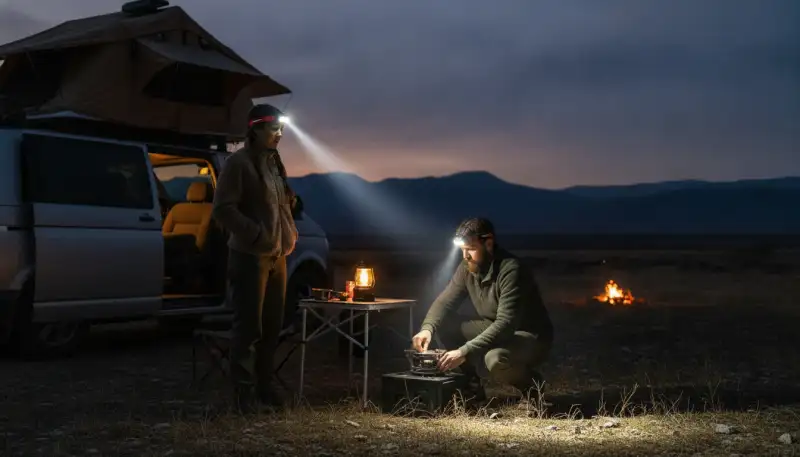 Stirnlampe Outdoor: Dein Licht im Van-Dachzelt